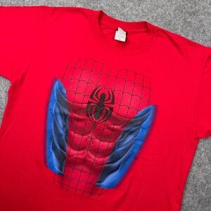 Spiderman Shirt Mens Large Red Marvel Universal Studios Islands of Adventure Y2K